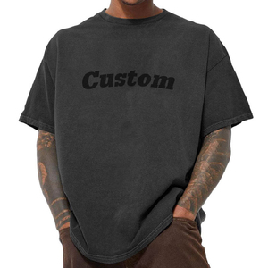 เสื้อยืดสตรีทแวร์ทรงโอเวอร์ไซส์ ยูนิเซ็กส์ ตัดเย็บแบบดรอปโชว์เดอร์ ทรงบ็อกซี่ ครอปพิเศษ ปรับแต่งได้ ผ้าฝ้าย 100% ลายตัวอักษร สไตล์วินเทจ - Product Image 4
