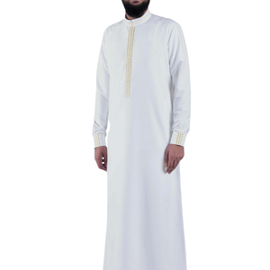 Thobe Verde Menta Pastel al por Mayor para Hombre, Estilo Veraniego, Jubba Saudí, Vestido Islámico de Manga Larga, Túnica Árabe, Dishdasha para Hombre - Product Image 6