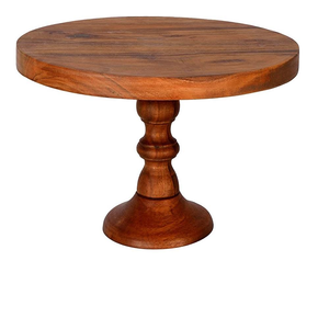 Support à gâteau en bois au design moderne pour fête d'anniversaire, plat décoratif gravé à la main, passe au lave-vaisselle, Saniya - Product Image 5