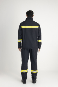 Summer Flame Resistant Jacket and Pants Set with <b>Reflective</b> <b>Tape</b> for Welding Petrochemical Shipyard and Industrial Safety - Product Image 3