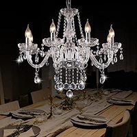 Lustre en Cristal Plafonnier pour Chambre, Salon & Plus – Pendentif Métallique Scintillant et Glamour