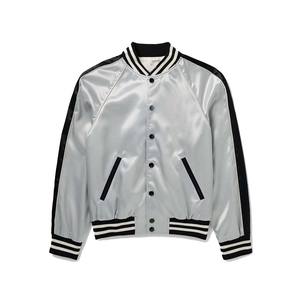 OEM en blanco personalizado de alta calidad de tendencia de los deportes de satén de seda chaqueta universitaria bordado superior personalizado Premium clásico chaqueta de satén - Product Image 3