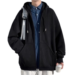 2024 nouveaux produits en gros personnalisé collège Vintage coupe-vent hommes sweat à capuche zippé hommes sweat à capuche zippé - Product Image 6