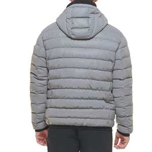 Veste d'hiver matelassée à capuche pour homme, de haute qualité, décontractée, en tissu non tissé polyester/coton, col montant, fermeture éclair, fournisseur - Product Image 5