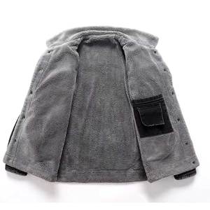 Best Quality Design Canvas Stand Collar <b>Fur</b> <b>Lined</b> Reversible Waterproof Custom Casual Winter Men Jeans <b>Jacket</b> - Product Image 4