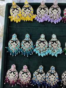 Boucles d'oreilles Kundan en alliage traditionnel Inde Bijoux pour femme - Product Image 3