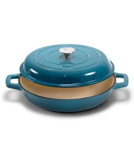 Casserole en fonte émaillée d'ustensiles de cuisine de luxe antiadhésive pour la maison accessoires de cuisine forme ronde directement de l'usine inde - Product Image 2