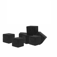 Indonésie Premium Cube Forme Naturel Coquille De Noix De Coco Briquette Charbon De Bois Noir pour L'Europe Shisha Narguilé Chaleur Maximale