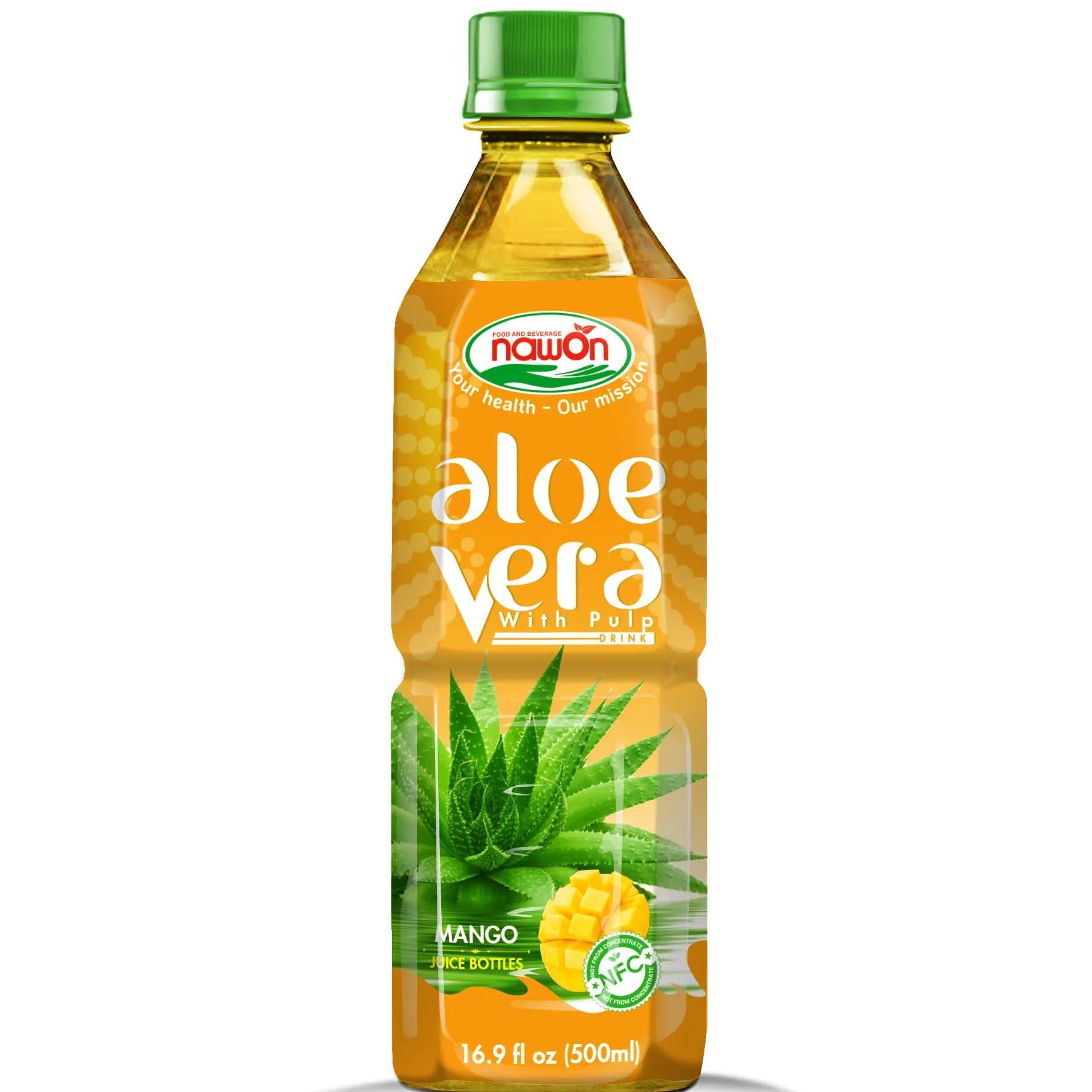 Natural Mango Aloe Vera Juice Drink With Pulp - Fresh and Natural Material 500ml OEM/ODM