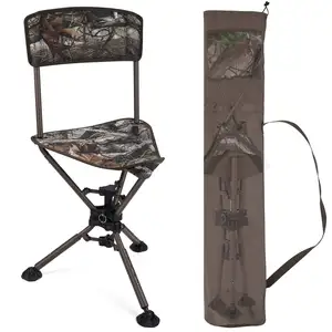 Chaise de chasse pivotante sur trépied Chaise aveugle pliante Tabouret de camouflage pour l'extérieur disponible dans beaucoup de couleurs
