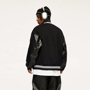 Veste universitaire 2026, style décontracté, motif imprimé, grande taille, coupe-vent, corps en laine, manches en cuir véritable, veste de style lettreman par Viral Ind - Product Image 3