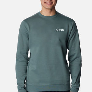 Sweat-shirt pour homme avec logo personnalisé, prix avantageux pour les acheteurs en gros, manches longues, design uni, col rond, décontracté - Product Image 1