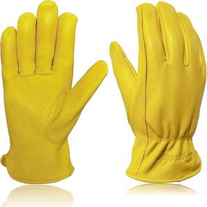 Guantes de cuero de oveja Guantes de conductor de cuero de ajuste cómodo para la seguridad de las manos Guantes de conducción de cuero de transferencia de calor para trabajar - Product Image 1