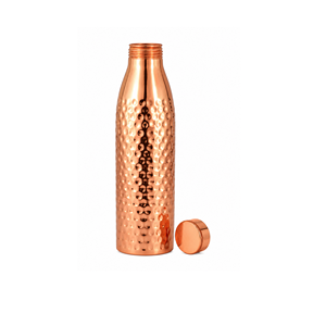 Bouteille d'eau réutilisable en cuivre Divris, écologique, artisanat de qualité supérieure, design classique, finition attrayante, portable, pour les voyages en plein air - Product Image 1