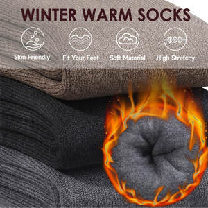 Customized Logo <b>Long</b> Length Windproof Thermal <b>Socks</b> for <b>Men</b> <b>S</b> to XL Unisex Thick Winter Outdoors Warm <b>Socks</b> - Product Image 2