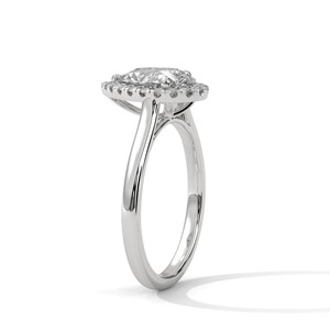 2.0ct Oval Cut Moissanite Solitaire <b>Ring</b> with Pave Band <b>925</b> Sterling <b>Silver</b> - Product Image 6