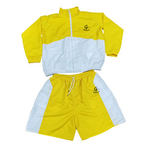 Ensemble coupe-vent vintage imperméable avec fermeture éclair sur le devant et taille élastique, en polyester/nylon, deux pièces pour femme, logo personnalisable - Product Image 1