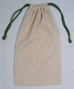 Bolsa de Algodón Orgánico 100% con Cordón, Logotipo Personalizado, Impresión Serigráfica, Fondo Plano Suave, Ecológica, Reciclable, de Muselina de Algodón - Product Image 4