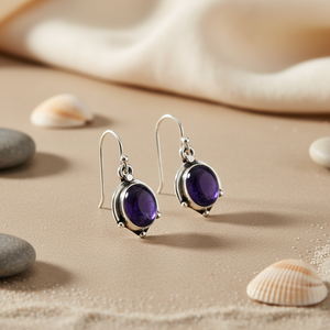 925 Silver Oval Stone <b>Drop</b> <b>Earrings</b> for Women <b>Fashionable</b> Gift Jewelry - Product Image 1