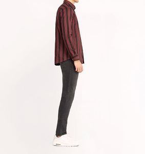 Camisa de Vestir Formal para Hombre con Diseño de Rayas, Manga Larga, Casual, para Negocios, Precio al por Mayor, Servicio OEM, Logotipo Personalizado - Product Image 3