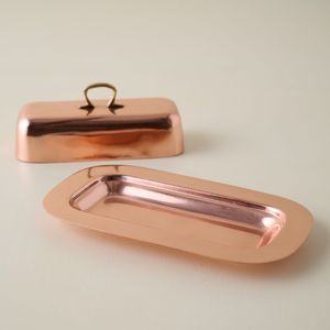 Customized High Grade <b>Stainless</b> <b>Steel</b> Eco-friendly Modern Minimalist Butter Dish with Flip Top Lid and Carton Packaging - Product Image 2
