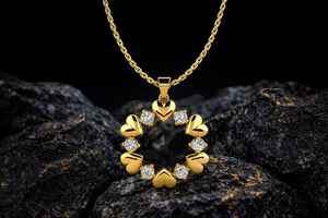 Collier minimaliste en argent sterling 925 plaqué or 14 carats avec pendentif en forme de cœur circulaire chrétien, design élégant avec CZ, cadeau de bijoux - Product Image 6