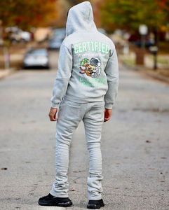 NUEVO Conjunto Deportivo GEO BROTHERS American Street, Sudadera con Capucha Ajustada, Tela de Felpa de Alta Calidad, Talla Estadounidense, Corte Regular, Estilo Vintage, Invierno - Product Image 4