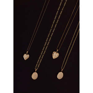 Maison Ribbed Heart Diamond Necklace Elegant Diamond <b>Locket</b> Pendant - Product Image 5