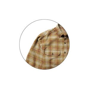 Chemise décontractée en flanelle solide classique pour hommes 100% coton écologique séchage rapide respirant col rabattu manches longues printemps haut - Product Image 3