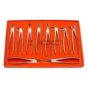 Juego de fórceps de extracción dental Instrumentos de extracción de dientes de acero inoxidable Herramientas dentales quirúrgicas para cirugía oral Eliminación de dientes - Product Image 2