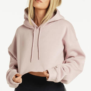 Custom Women <b>Crop</b> <b>Top</b> Hoodie Casual Women's <b>Hoodies</b> & Sweatshirts Pullover Cropped Oversize Hoodie for Woman - Product Image 1
