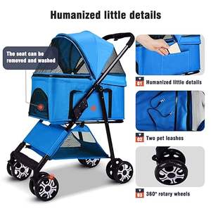 TH-PSP-191 <b>Pet</b> Stroller Supplier Rotation <b>Wheel</b> Sturdy Medium <b>Pet</b> Cats American Style <b>pet</b> stroller <b>Carrier</b> - Product Image 4