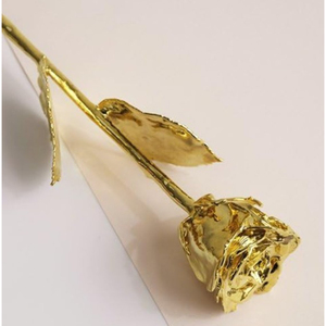 Or 24 ct Trempé Véritable Rose Éternelle Pour Toujours Rose De Luxe Unique Cadeau Romantique Pour La Saint Valentin Anniversaire De Mariage Décor À La Maison - Product Image 3