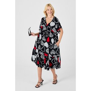Scollo a V taglia Oversize modello doppio volano tascabile vestito elegante tessuto a maglia pezzo unico incluso - Product Image 6