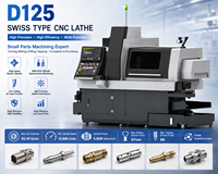Tour CNC de type suisse haute précision D125 / D205 pour l'usinage de petites pièces