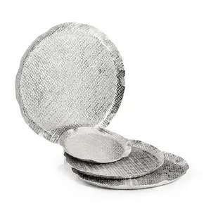 2024 Ramadán Juego de 3 formas redondas Dray Frutas Fechas Uso de servicio Moderno Nuevo plato de aluminio chapado en oro al por mayor - Product Image 2