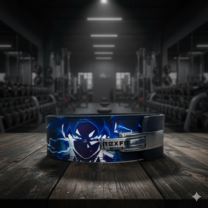 Ceinture de musculation Rexfit Sports en cuir de vache véritable de haute qualité avec boucle de réglage à levier - Product Image 2