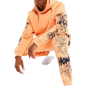 ชุดวอร์มมีฮู้ดพิมพ์ลายเต็มตัว ผ้าฝ้าย 100% สั่งทำโลโก้ได้  สำหรับผู้ชาย สไตล์สตรีทแวร์  ใส่ได้ในฤดูหนาว เนื้อผ้าหนา แห้งเร็ว - Product Image 6