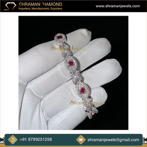 Trending Rapper's Hip Hop Jewelry <b>Silver</b> Plated 925 <b>Silver</b> Moissanite Custom Iced Infinity Cross Eye Cuban Link <b>Bracelet</b> Party - Product Image 3