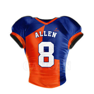 Camiseta de fútbol americano más vendida, ropa deportiva de LICRA/poliéster de alta calidad con nuevas técnicas impresas de estilo de patrón - Product Image 1