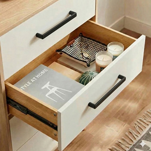 Modern Matte <b>Black</b> Zinc Alloy Cabinet Handles Drawer Pulls-Durable Eco-Friendly Rectangle Shape Easy Installation for Living - Product Image 5