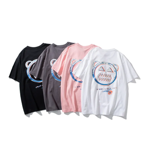 Venta al por mayor de camisetas de hombre en blanco 100% algodón de impresión personalizada liso bordado Logo etiqueta impresa camisetas personalizadas - Product Image 1