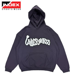Sudadera con capucha unisex, muestra personalizada, estampado de hojaldre, Sudadera con capucha forrada de lana de gran tamaño para hombre, sudaderas con logotipos personalizados - Product Image 6