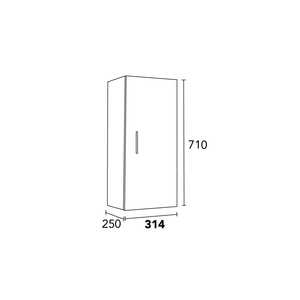 Reversible Door <b>Bathroom</b> <b>Cabinet</b> with Ravenna Handle White & Black Export Bath & Toilet Supplies - Product Image 4