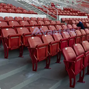 Avant Grandstand 좌석 솔루션 야외 이벤트 계층 경기장 좌석 바닥 마운트 휴대용 VIP 자동 팁 업 접이식 스포츠 의자
