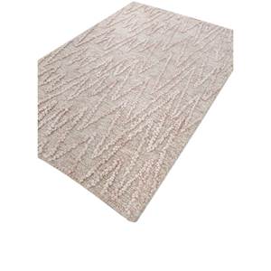 Modo Ivory Hand Tufted Wool <b>Rugs</b> 10mm Thick Rectangular Aubusson Design for Home Living Room Abstract Pattern Model Ptwl-268 - Product Image 2