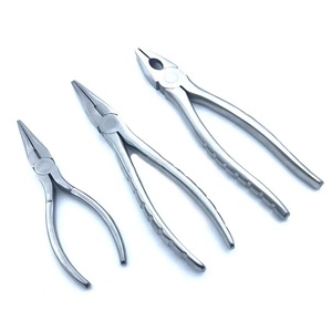 Orthopedic <b>Flat</b> <b>Nose</b> <b>Pliers</b> Serrated Jaws 20.5cm & 16cm Bone Forceps Pin Kirschner Wire Cutter Veterinary Orthopedic Instruments - Product Image 4