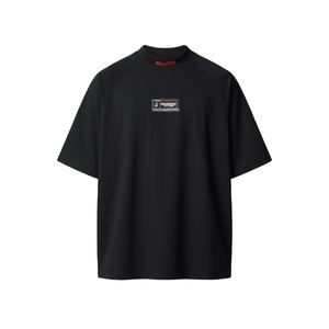 T-shirts en coton noir brodé 100% coton, grande taille, unisexe, streetwear, t-shirts d'été en coton peigné 100%, haute qualité - Product Image 1