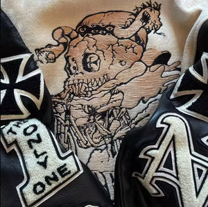 Veste universitaire d'hiver coupe-vent respirante avec logo personnalisé pour hommes, broderie sur le devant, design de lettres, couleur personnalisée, taille, vestes pour hommes - Product Image 6