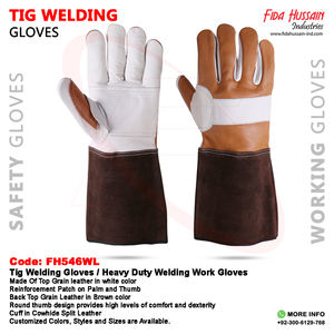 Offre Spéciale 2025 Confortable Grand Pouce Rond Conception Fil Résistant Au Feu Sécurité Du Travail TIG Soudage Gants En Cuir - Product Image 6